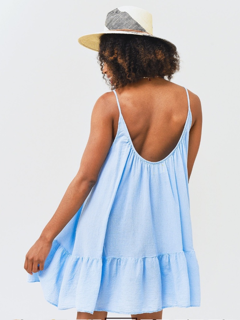9 seed resort ST. Tropez light Blue  Swim Coverup Dress with Ruffle Hem revolve - Picture 12 of 12